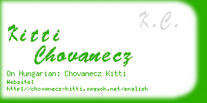 kitti chovanecz business card